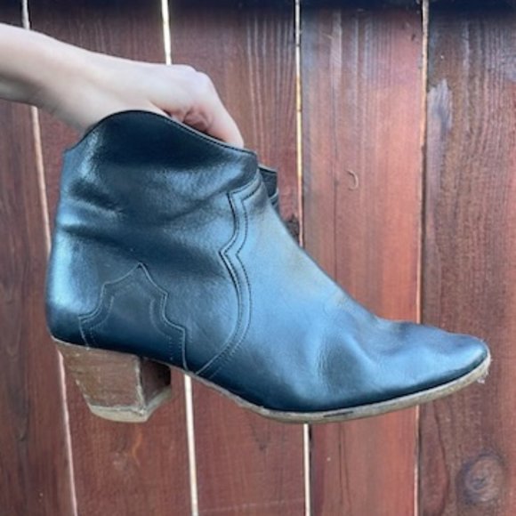 Isabel Marant Black Dicker Booties - Picture 1 of 5